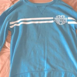 Blue justice stripe sweatshirt